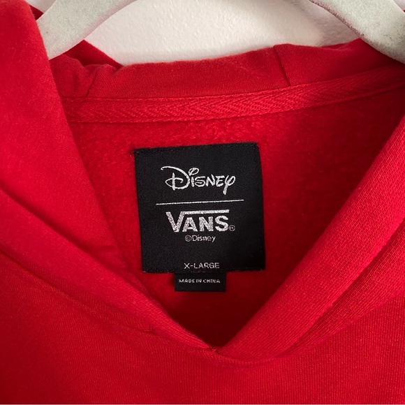 Vans x Disney Mickey Mouse Red Sweatshirt with Checkerboard Print - Picture 4 of 6